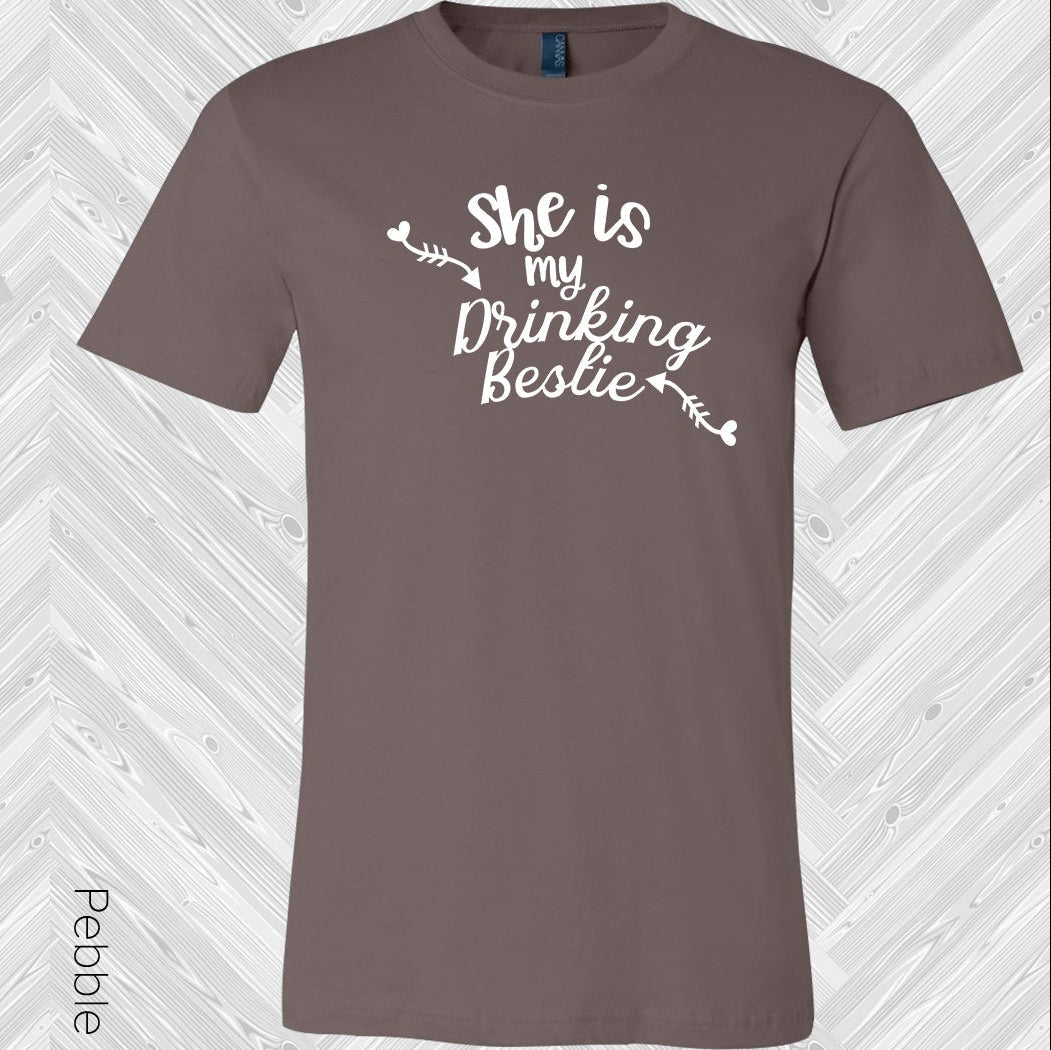 She Is My Drinking Bestie (Right Shirt In Photo) Best Friend Graphic Tee Graphic Tee