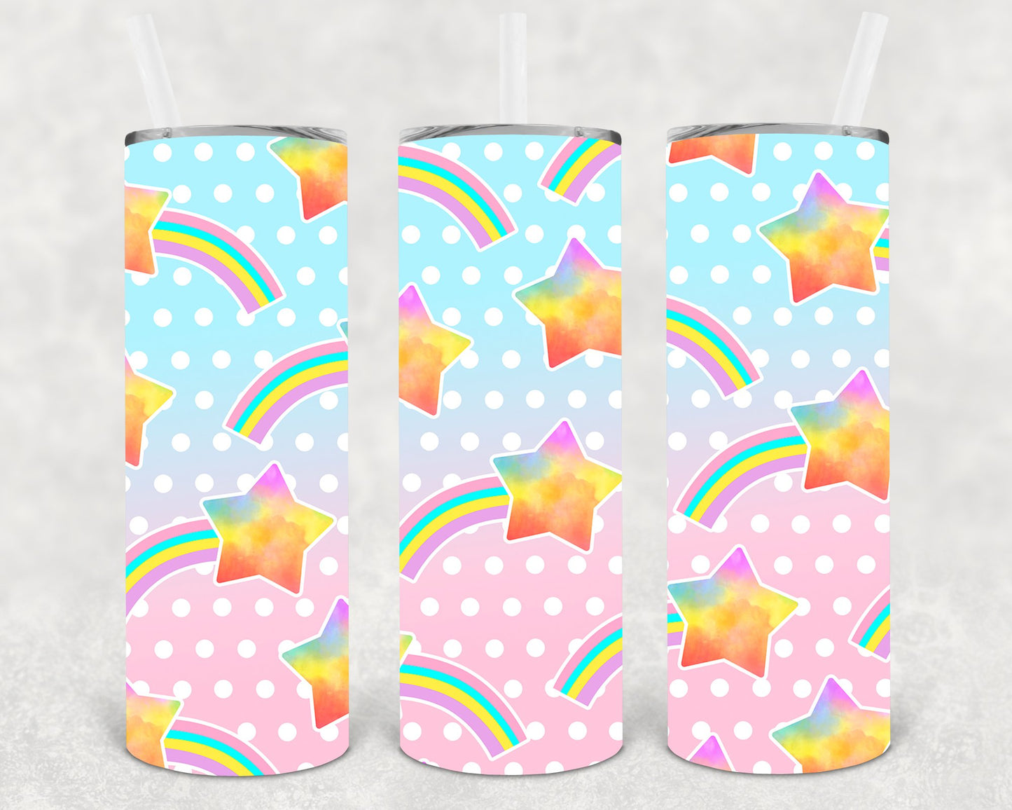 Shooting Stars 20 Oz Skinny Tumbler