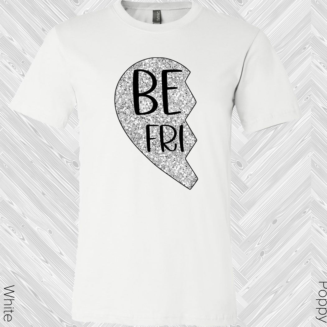 Silver Sparkle Heart Best Friend (Left Shirt In Photo) Graphic Tee Graphic Tee