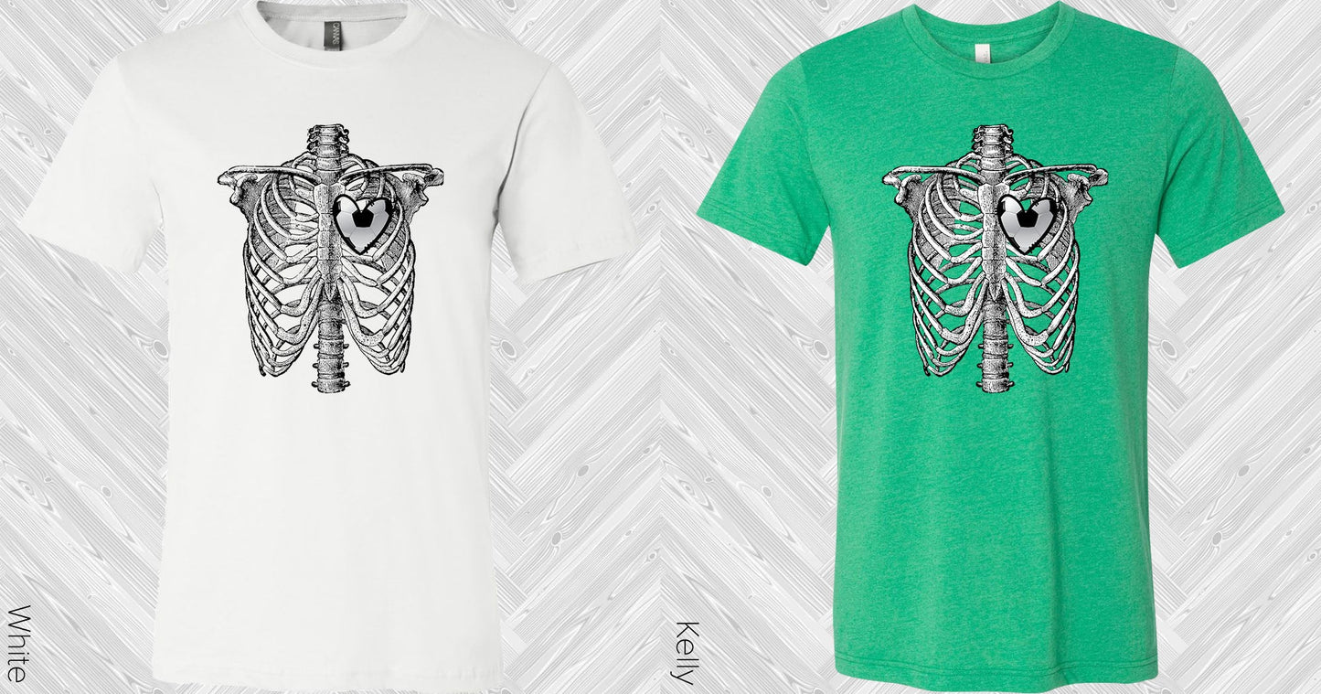 Skeleton Soccer Heart Graphic Tee Graphic Tee