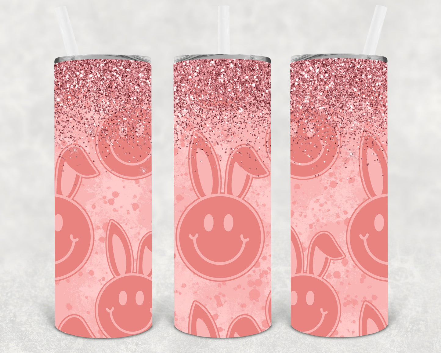 Smiley Bunny 20 Oz Skinny Tumbler