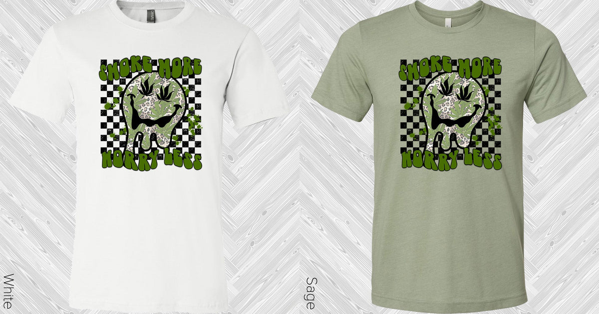 Smoke More Worry Less Graphic Tee Graphic Tee