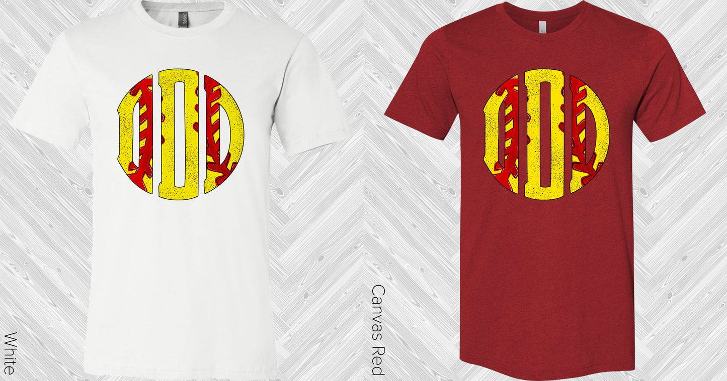 Softball Monogram Graphic Tee Graphic Tee