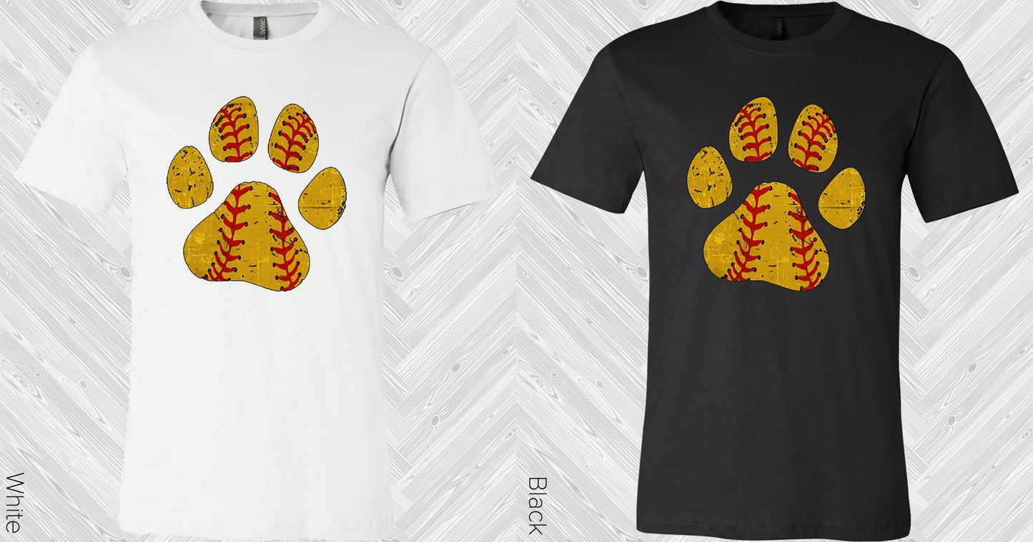 Softball Paw Graphic Tee Graphic Tee