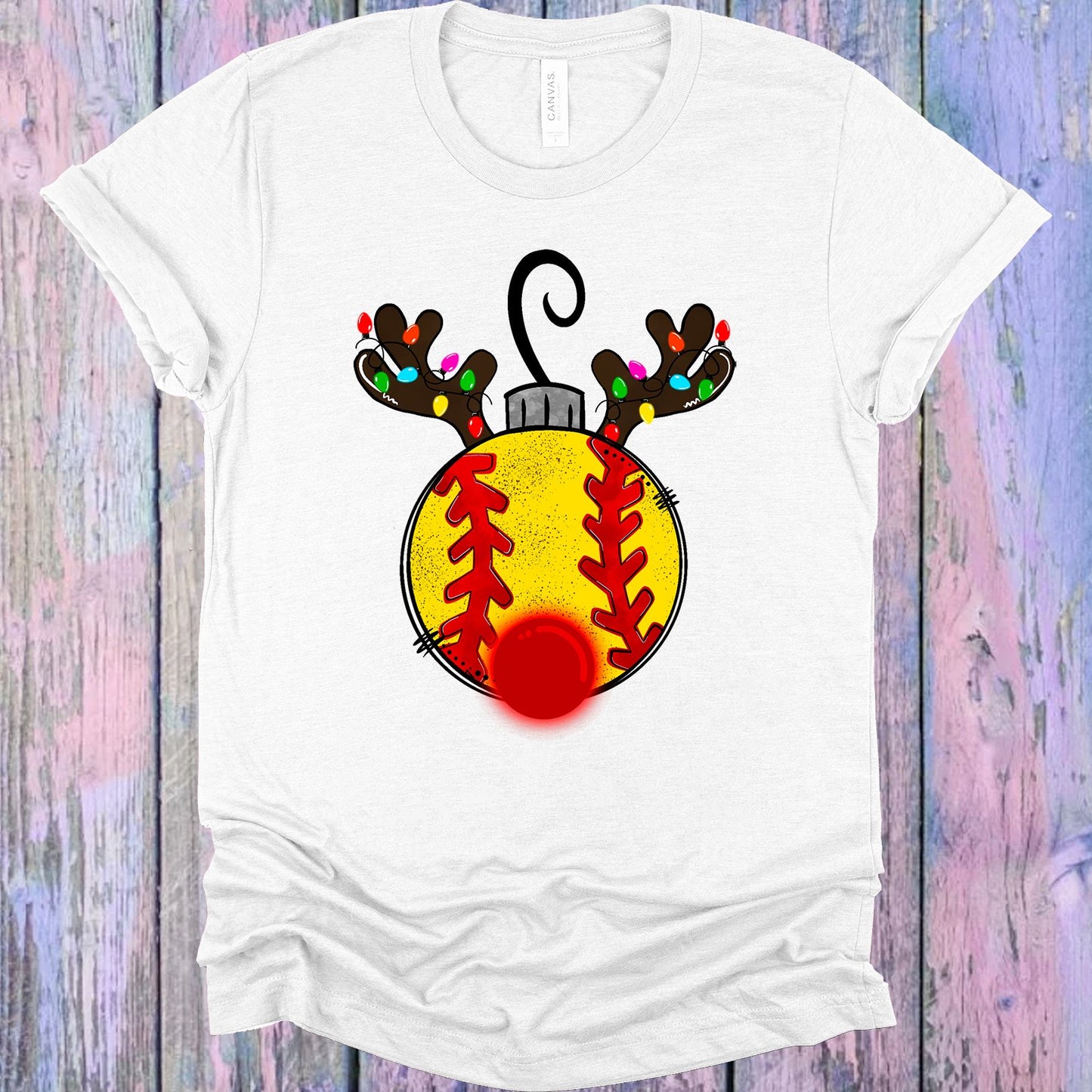 Softball Reindeer Graphic Tee Graphic Tee