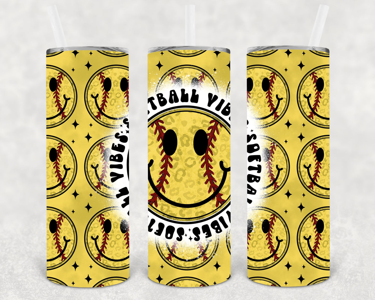 Softball Vibes 20 Oz Skinny Tumbler