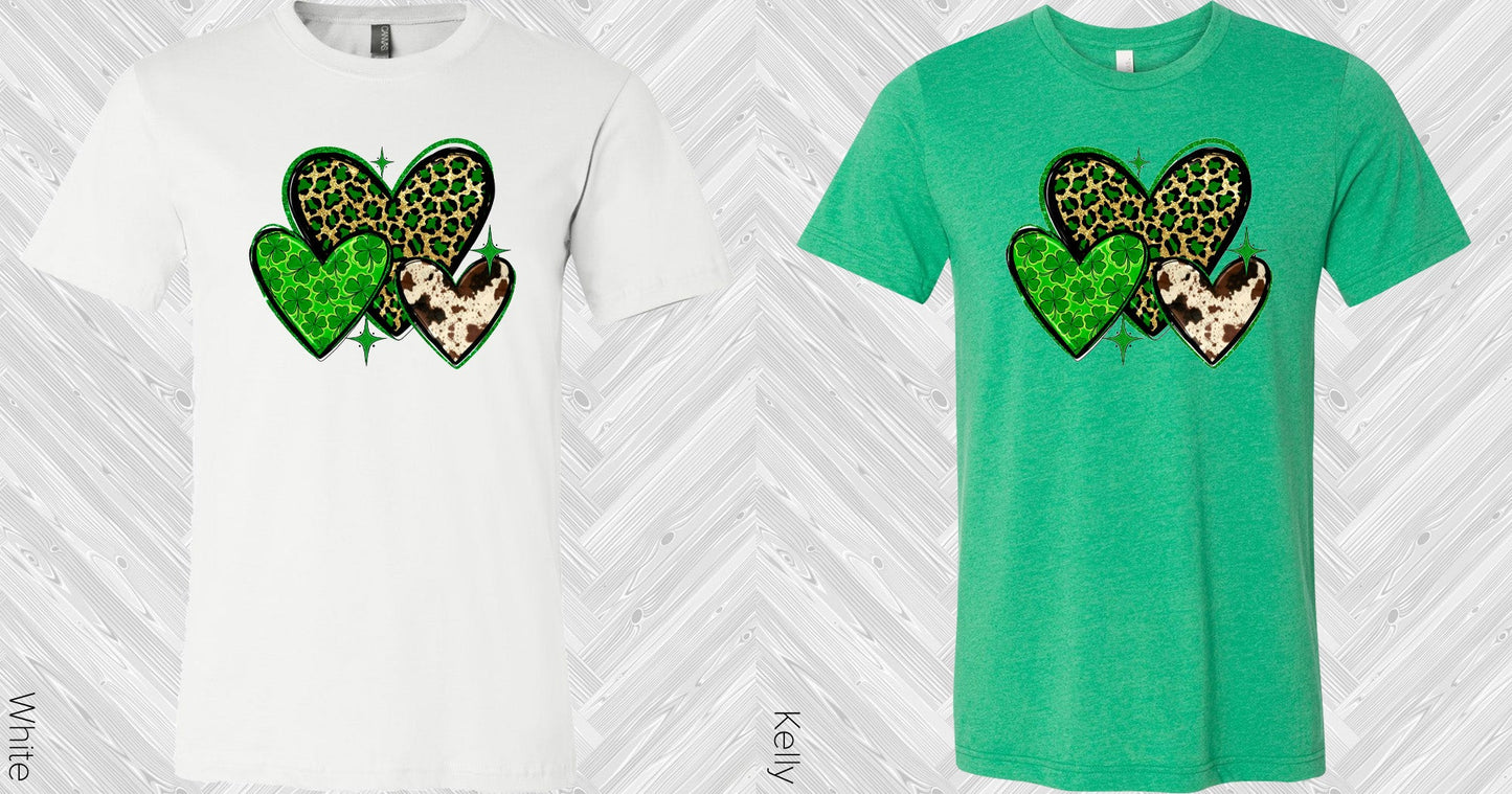 St Patricks Hearts Graphic Tee Graphic Tee