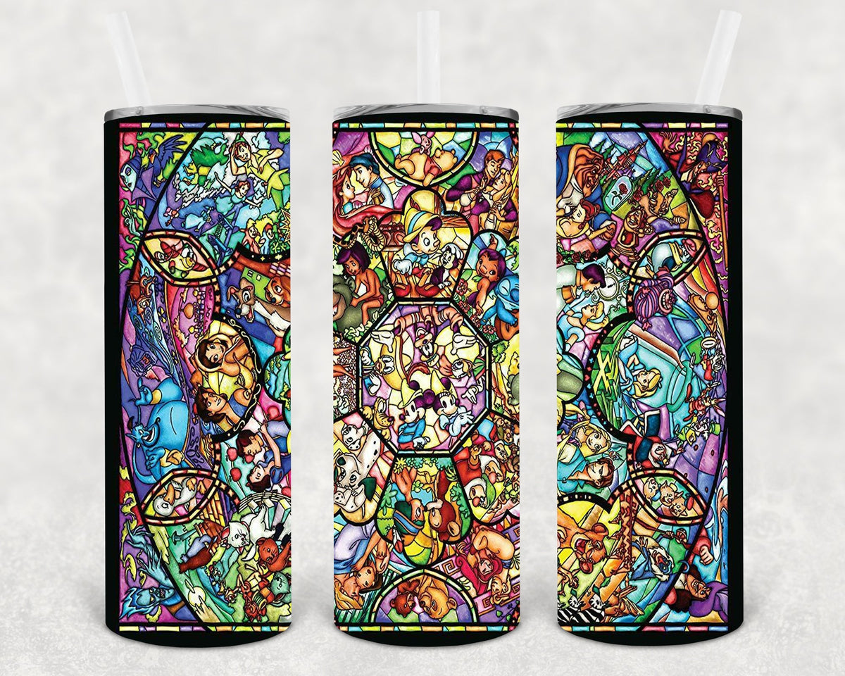Stained Glass 20 Oz Skinny Tumbler