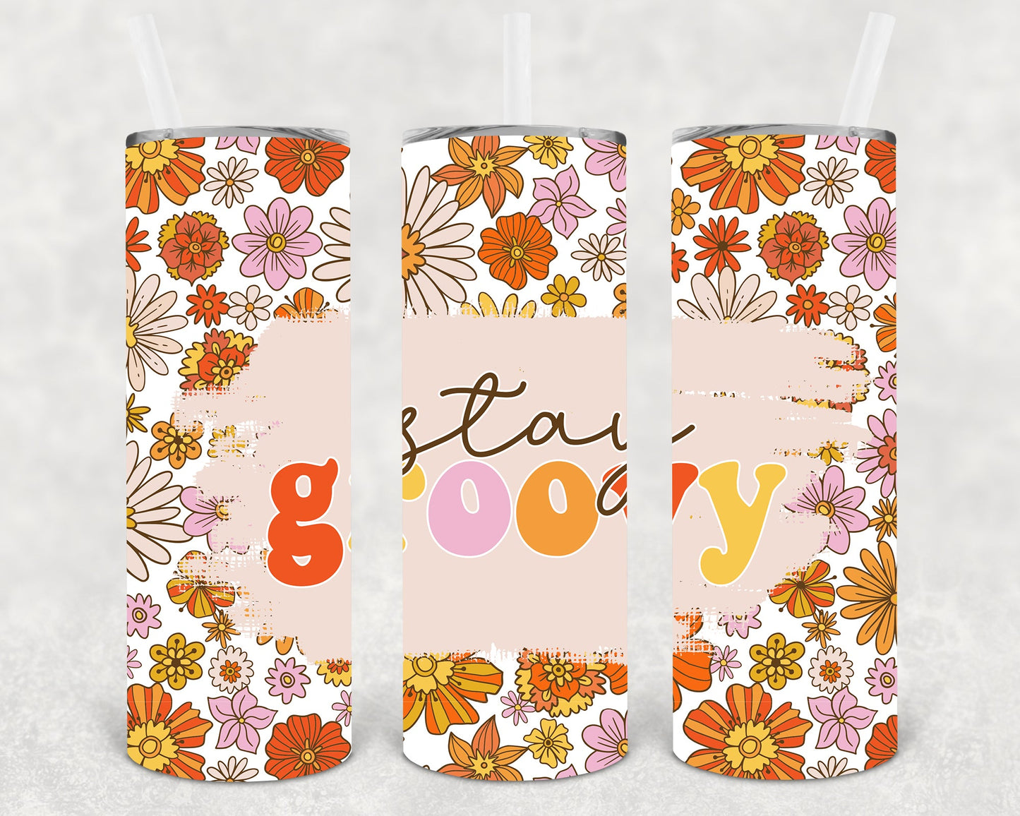 Stay Groovy 20 Oz Skinny Tumbler