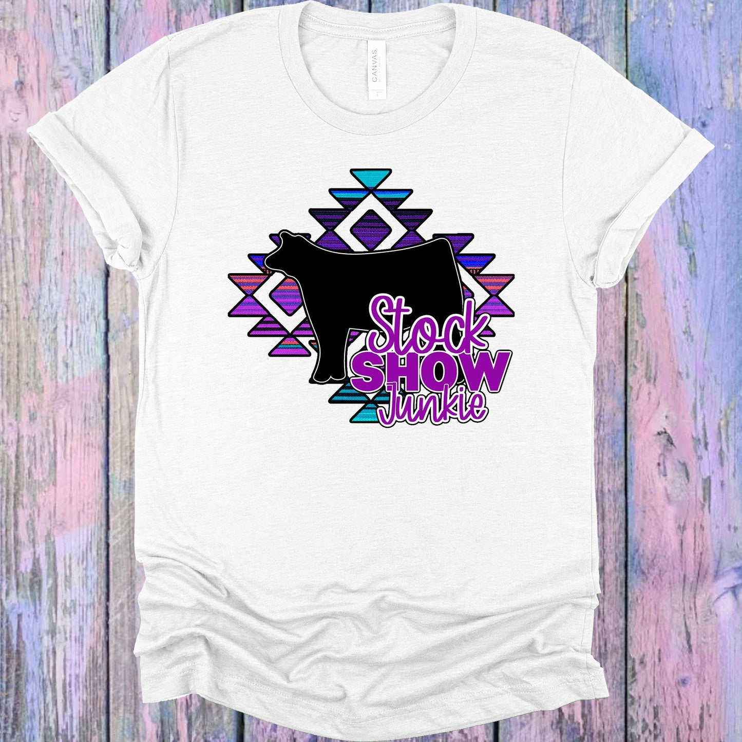 Stock Show Junkie Cow Graphic Tee Graphic Tee