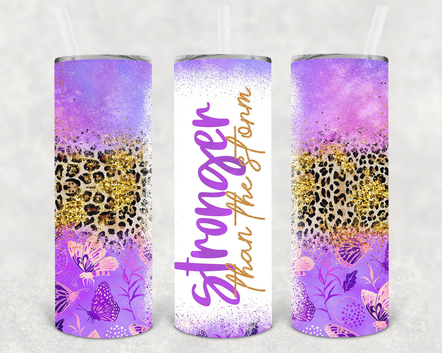 Stronger Than The Storm 20 Oz Skinny Tumbler