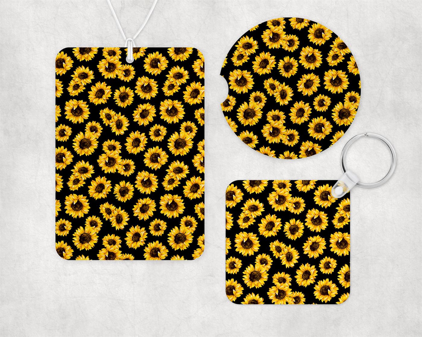 Sunflower Car Set Keychains