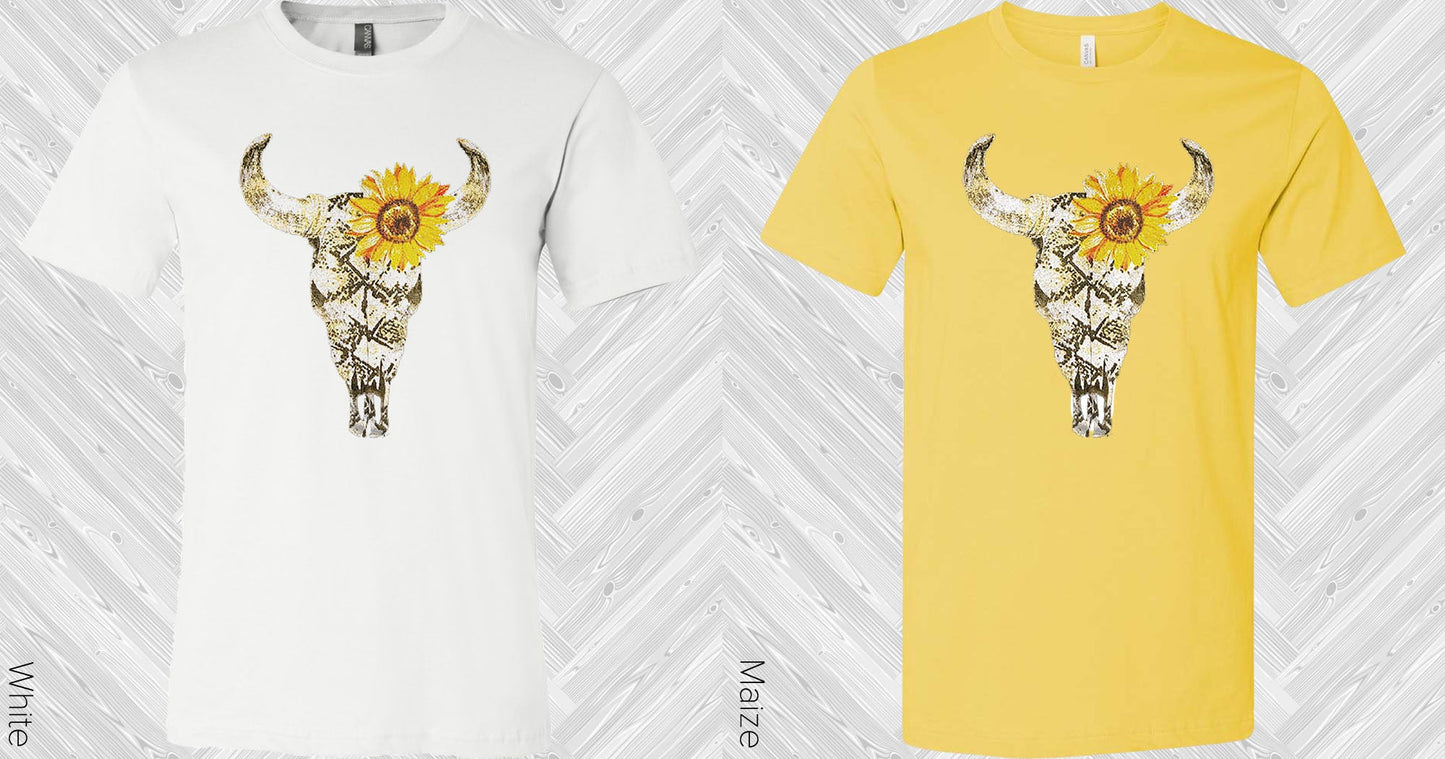 Sunflower Skull Graphic Tee Graphic Tee