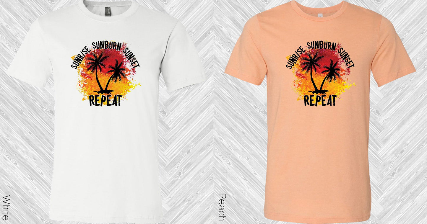 Sunrise Sunburn Sunset Repeat Graphic Tee Graphic Tee