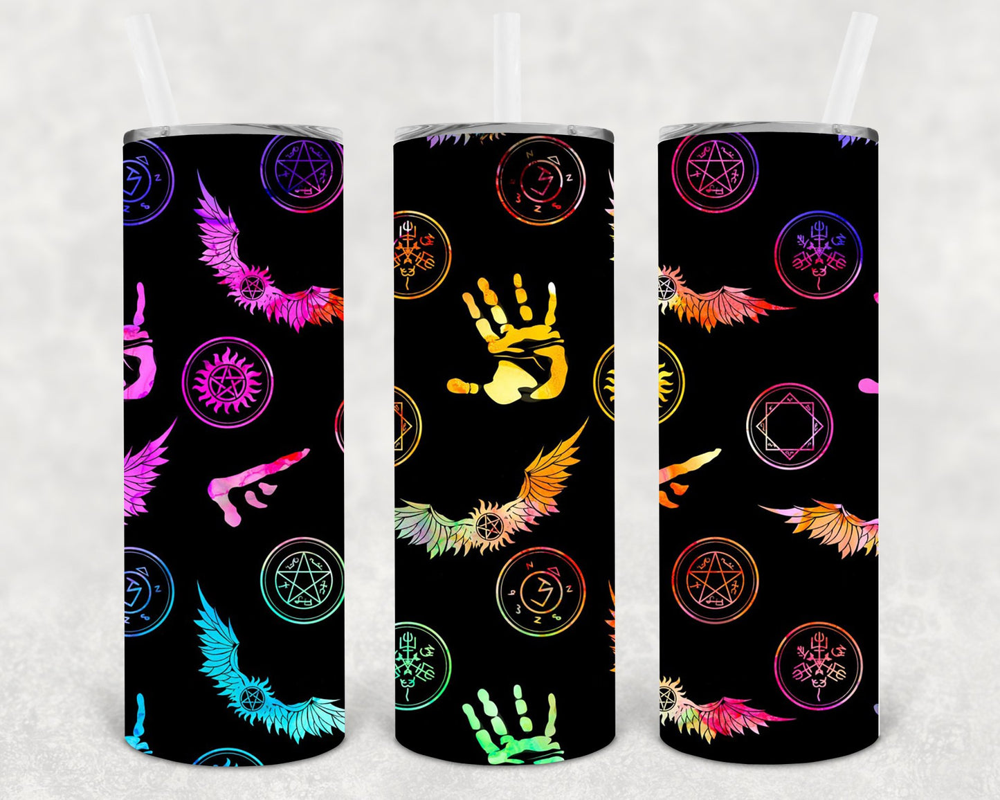 Supernatural 20 Oz Skinny Tumbler