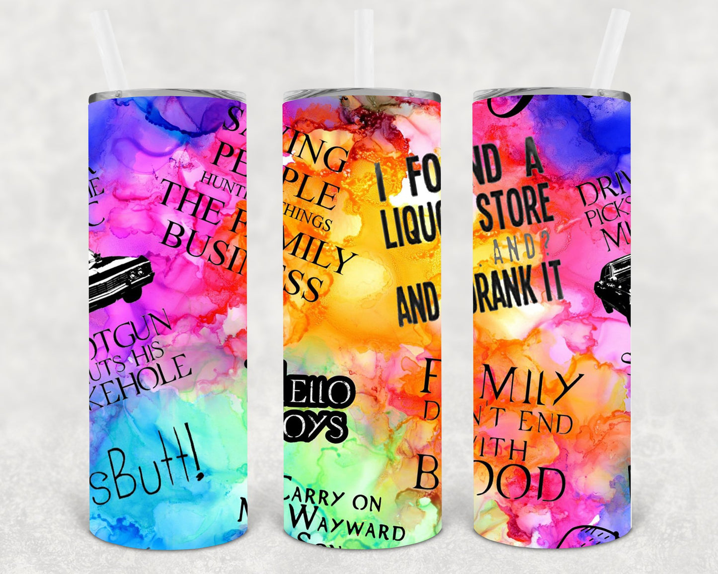 Supernatural 20 Oz Skinny Tumbler