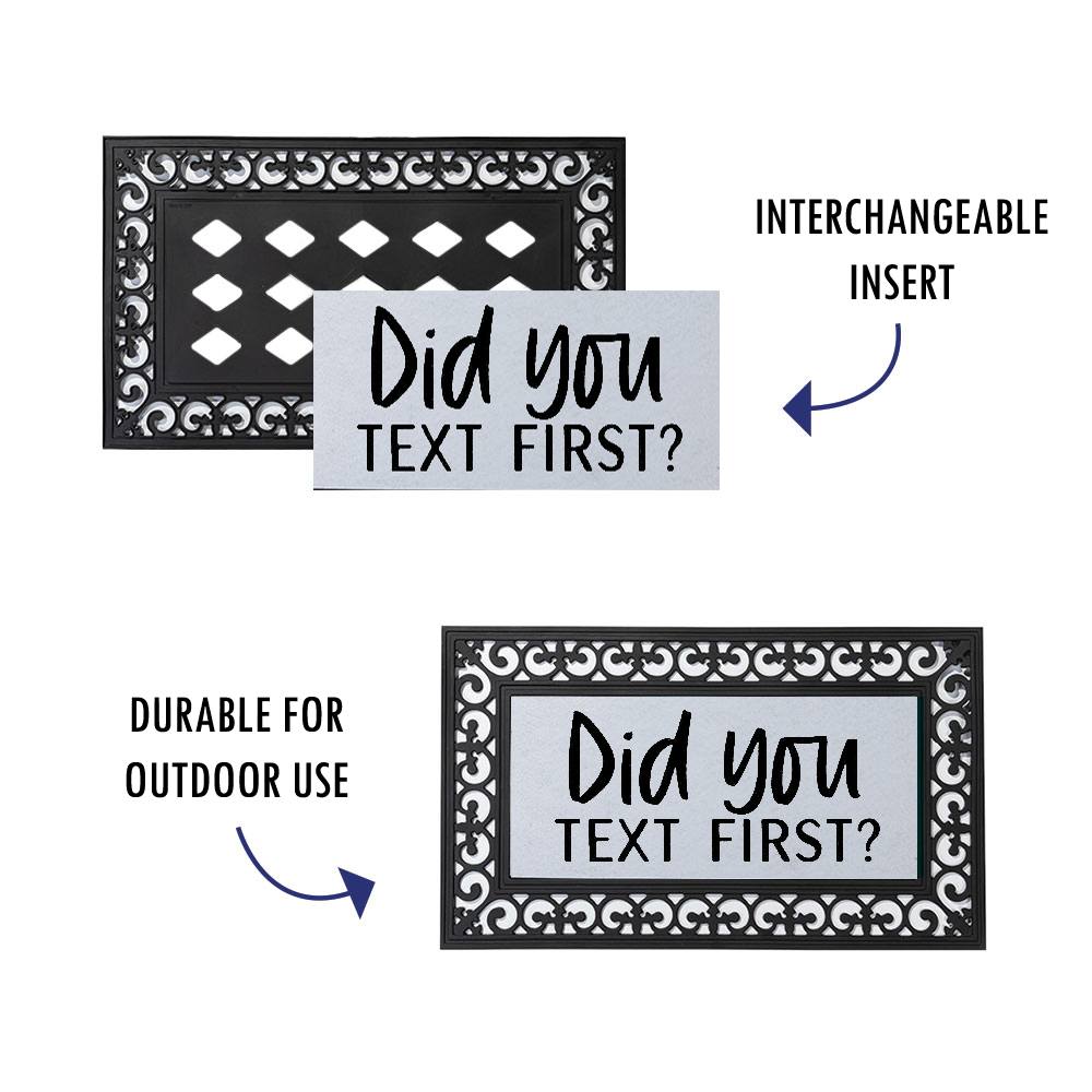 Did You Text First Door Mat