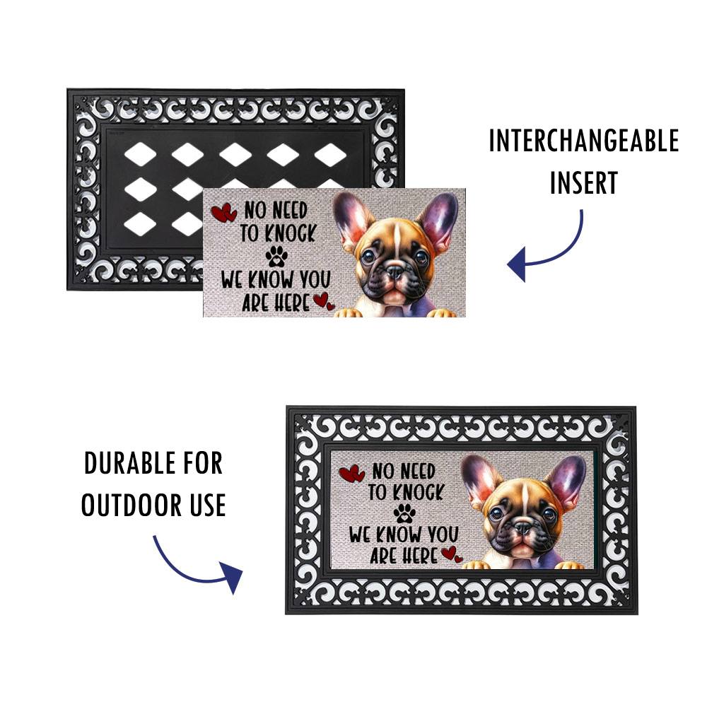 No Need to Knock Frenchie Door Mat