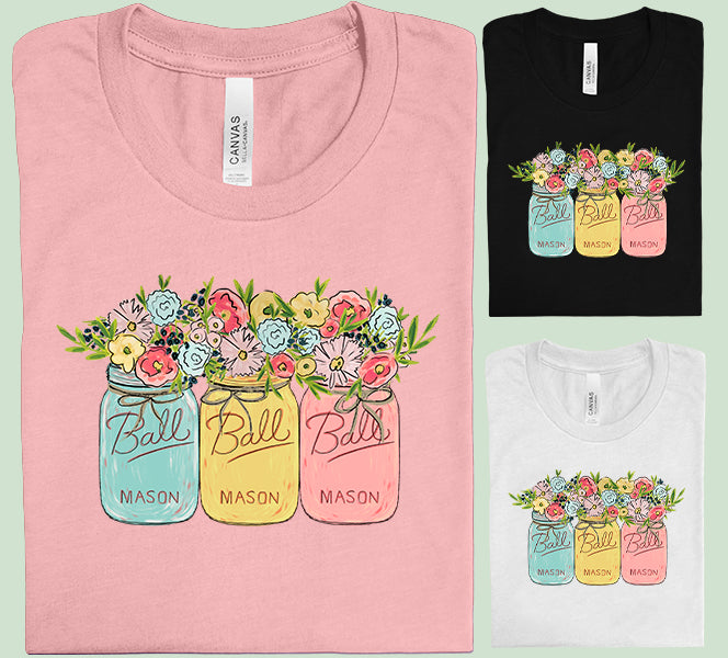 Spring Mason Jar Graphic Tee