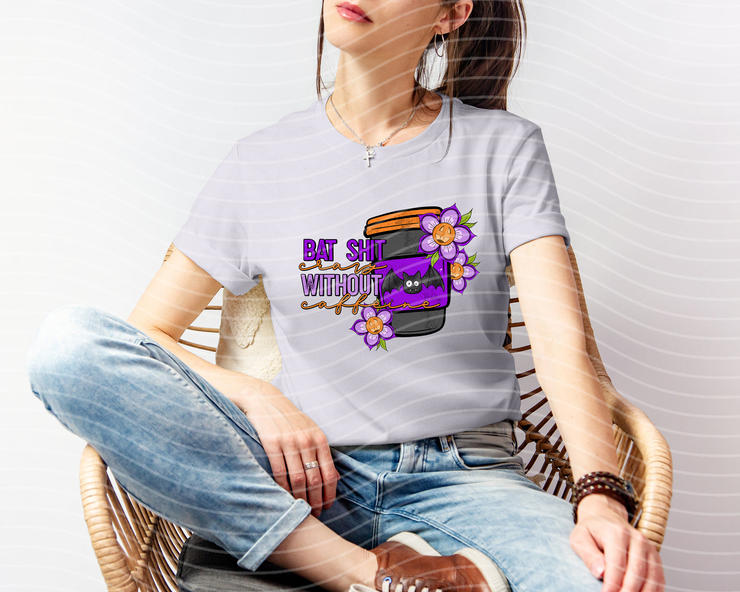 Bat Shit Crazy without Caffeine Graphic Tee