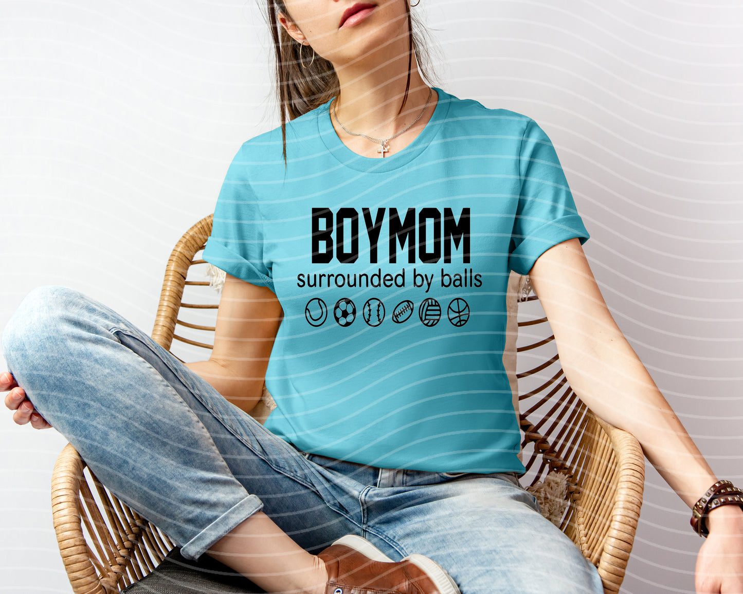 Boy Mom Surrounded by Balls Graphic Tee