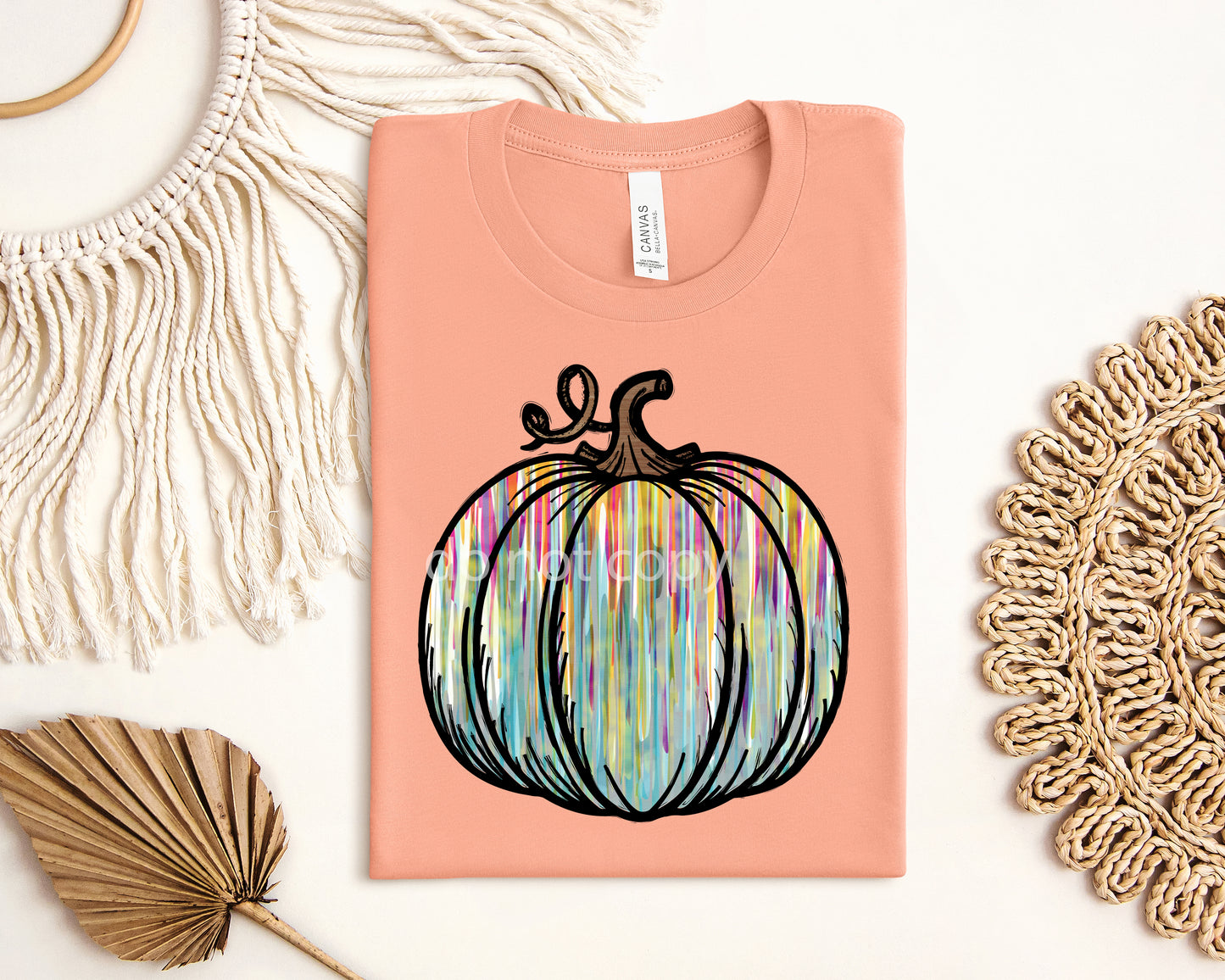 Colorful Fall Pumpkin Graphic Tee