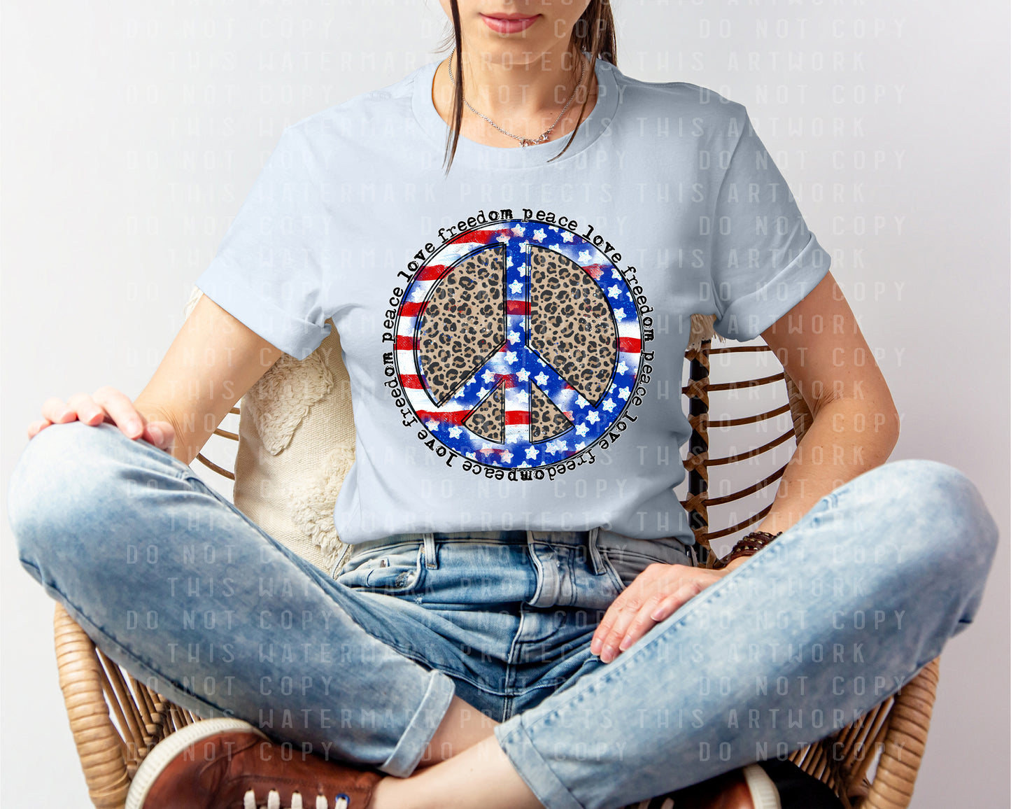 Peace Love Freedom Graphic Tee
