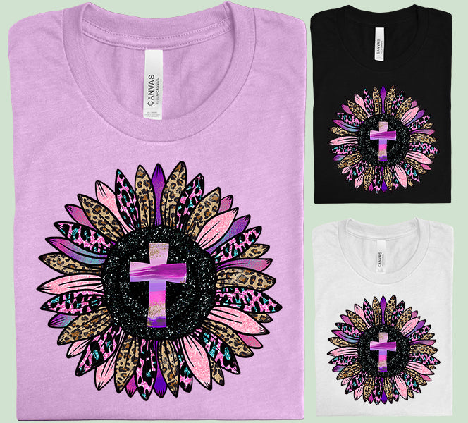 Cross Flower Graphic Tee