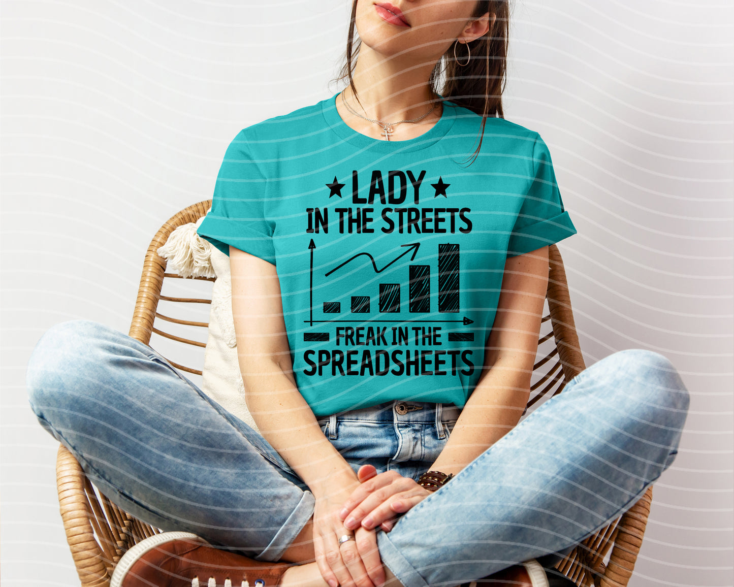 Lady in the Streets Freak in the Spreadsheets Graphic Tee