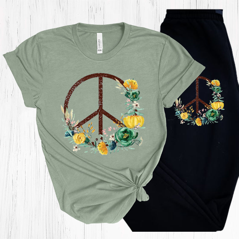 Floral Peace Graphic Tee Graphic Tee