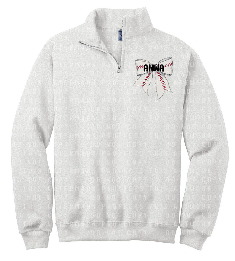 Baseball Bow Quarter Zip