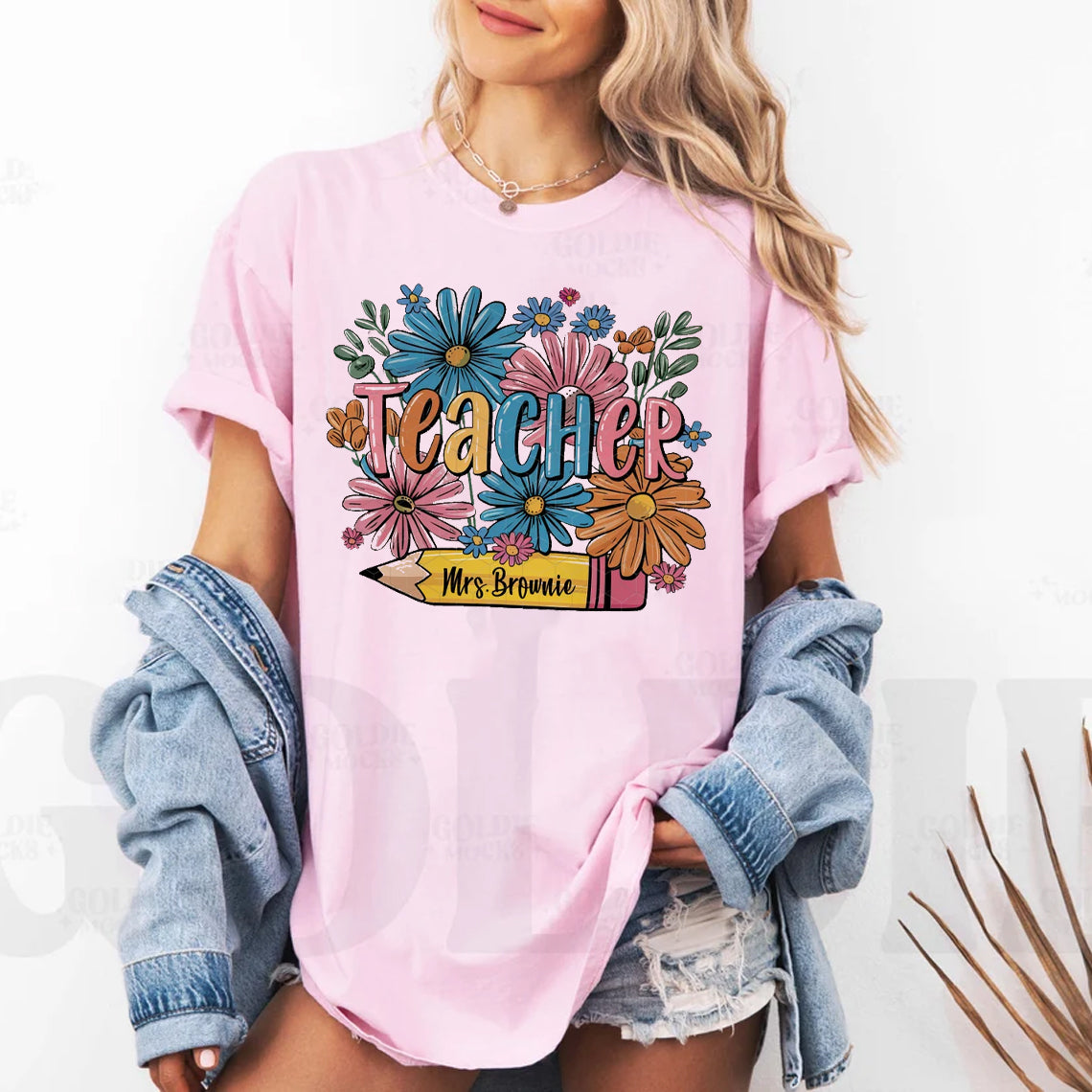 Teacher Floral Graphic Tee
