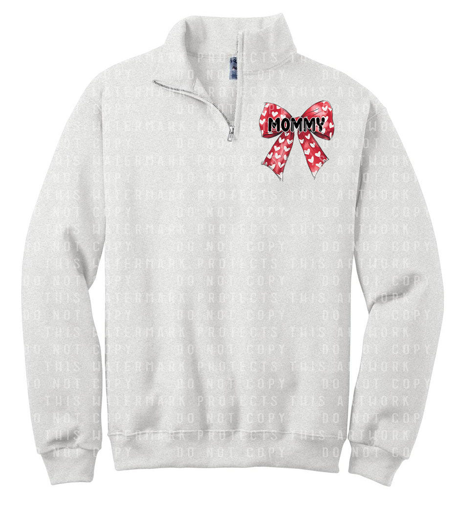 Hearts Bow Quarter Zip