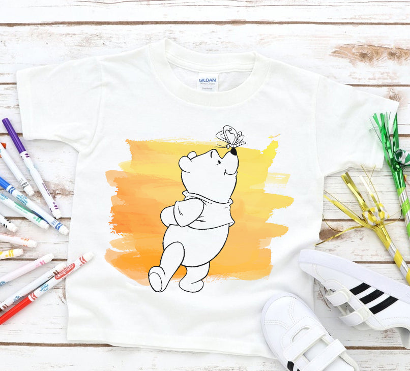 Coloring Tee - Winnie Pooh Graphic Tee