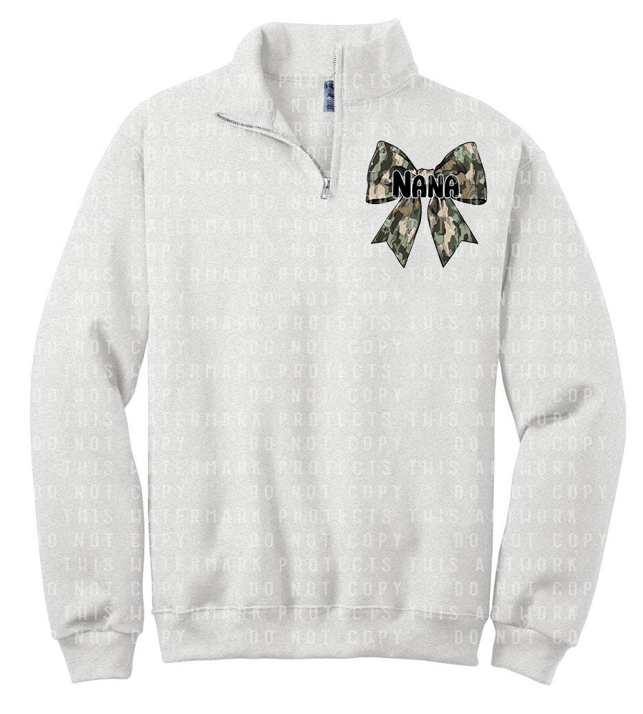 Camo Bow Quarter Zip