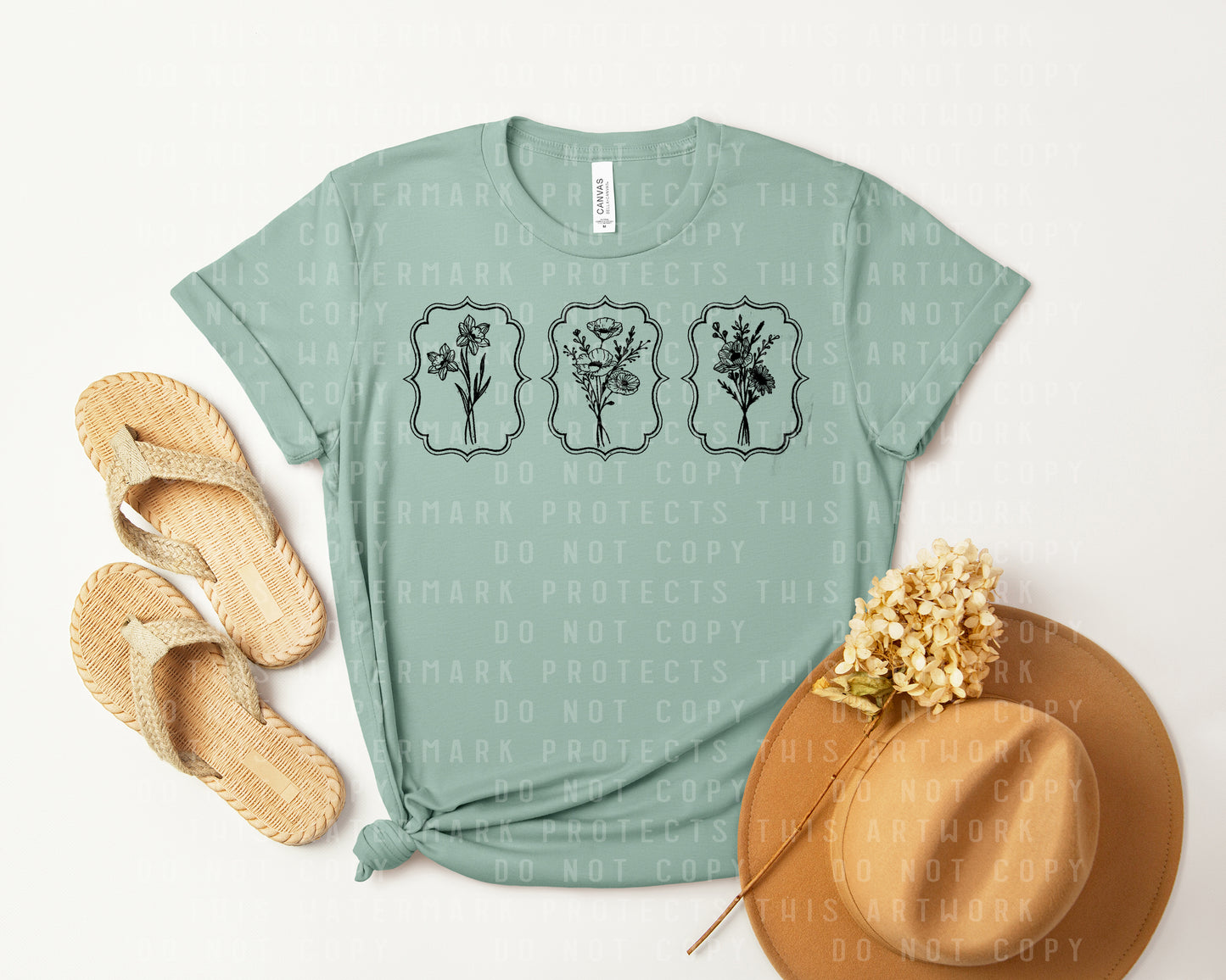 Floral Frames Graphic Tee