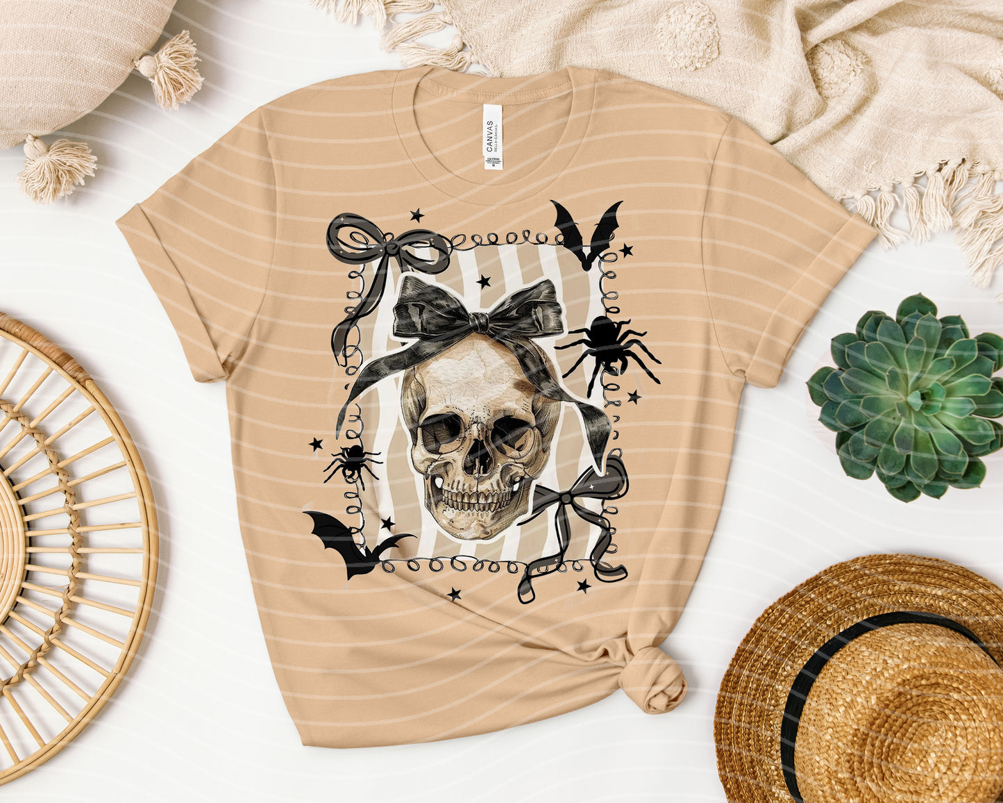 Coquette Skull Graphic Tee