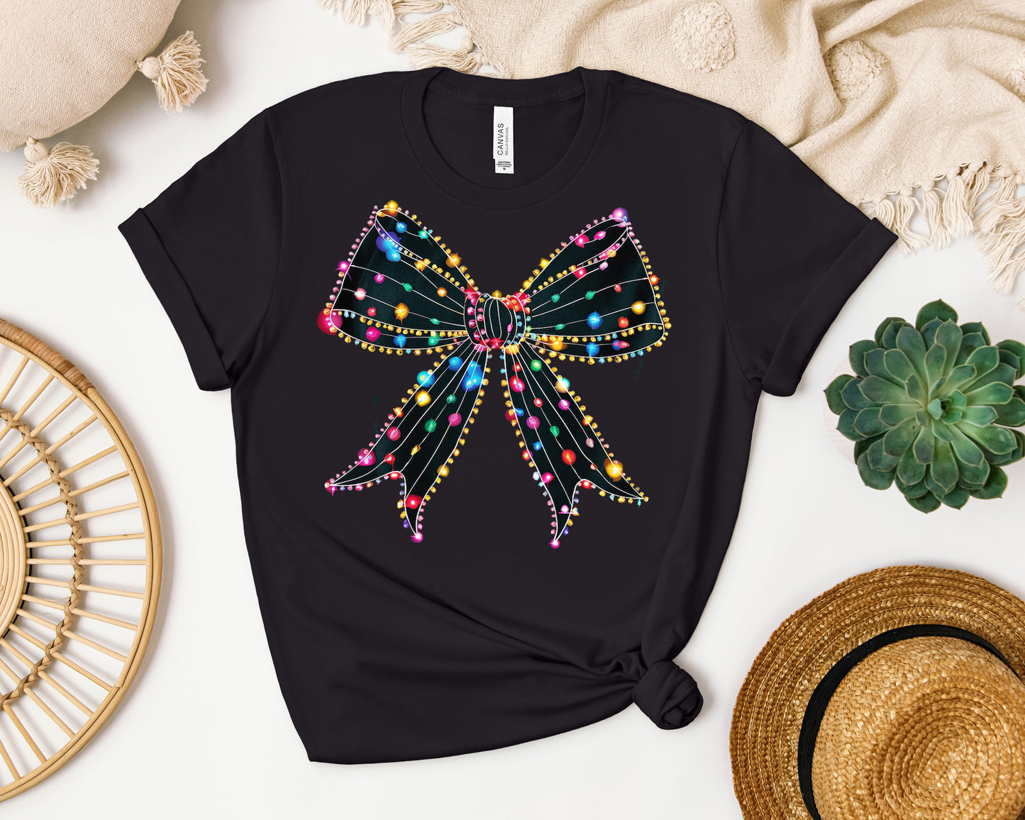 Lighted Bow Graphic Tee