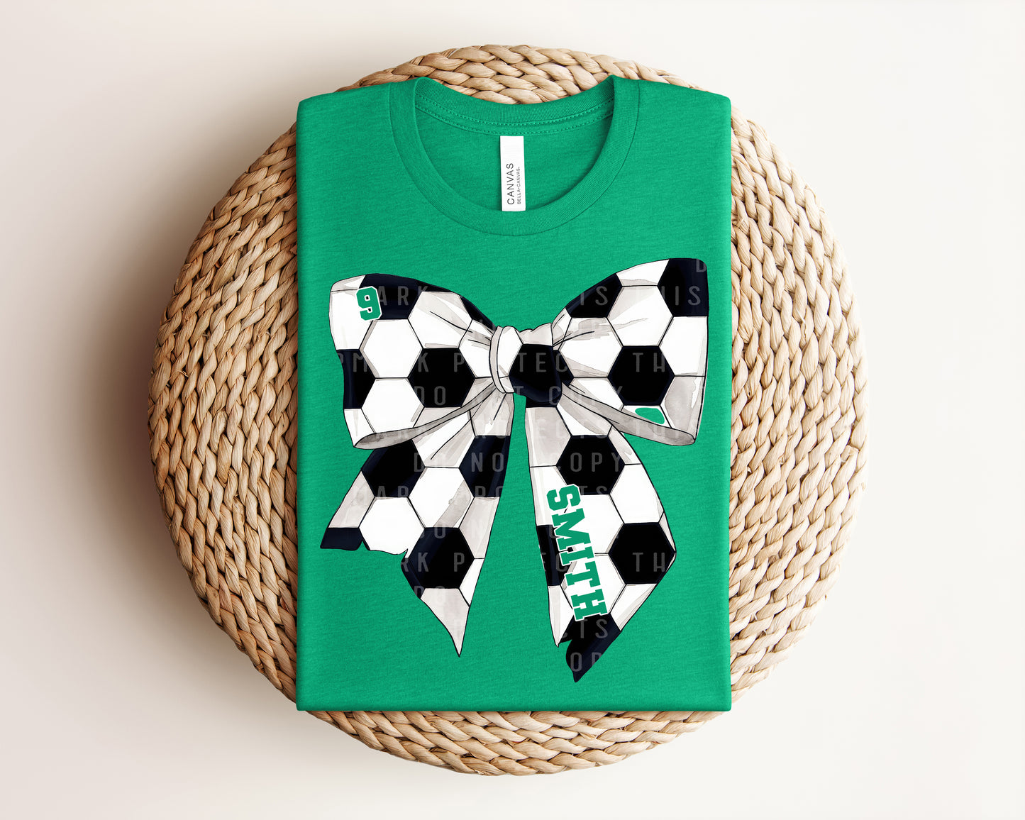 Soccer Bow with Name/Number Graphic Tee