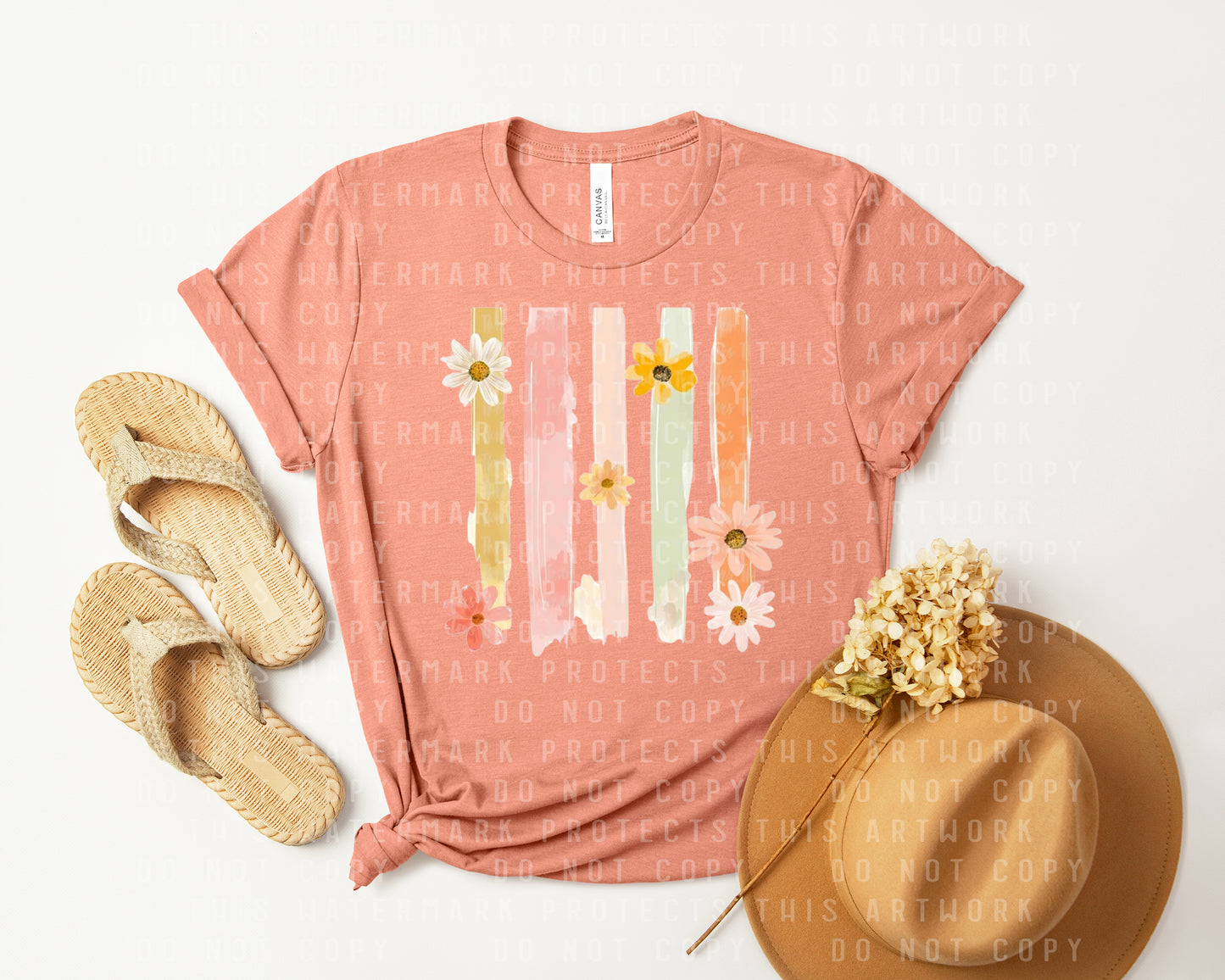 Floral Bars Graphic Tee