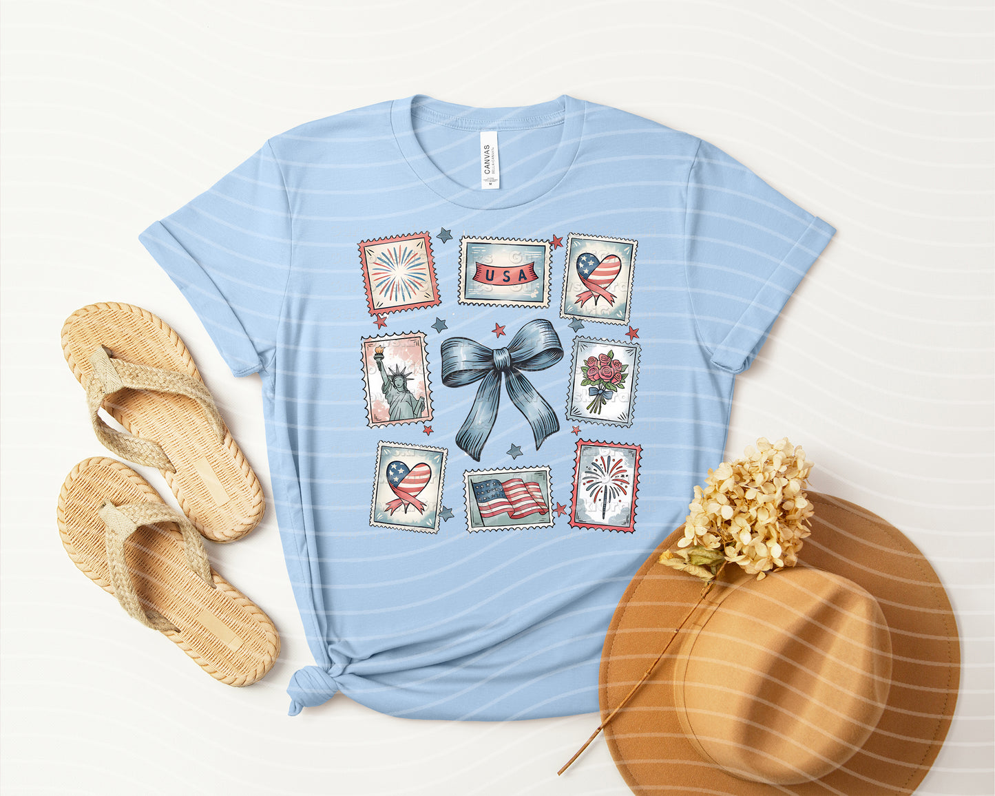 Patriotic Stamps Graphic Tee
