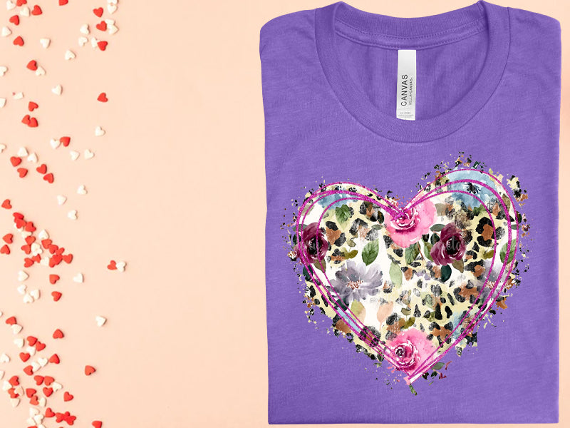 Floral Heart Graphic Tee Graphic Tee