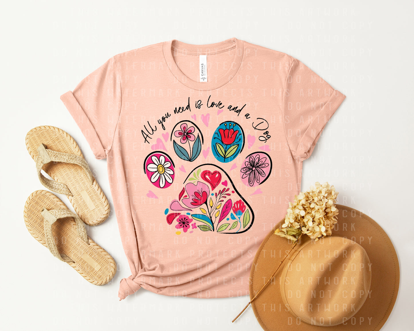 All You Need is Love and a Dog Graphic Tee