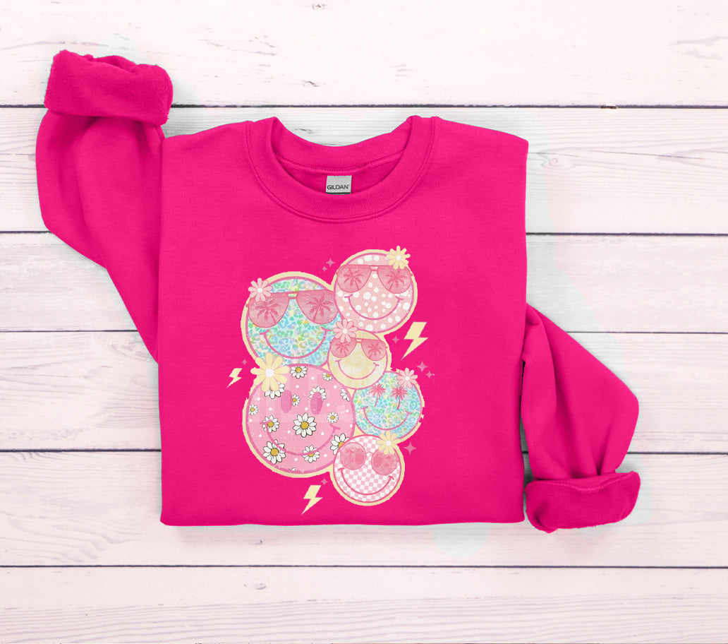 Summer Happy Faces Graphic Tee