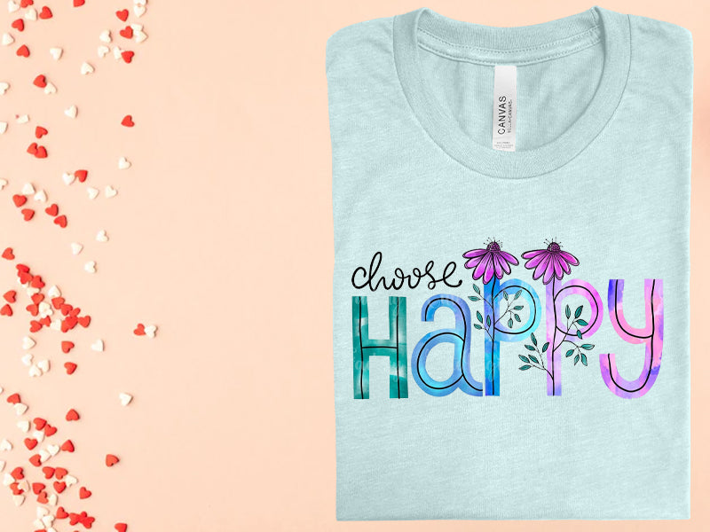 Choose Happy Graphic Tee Graphic Tee