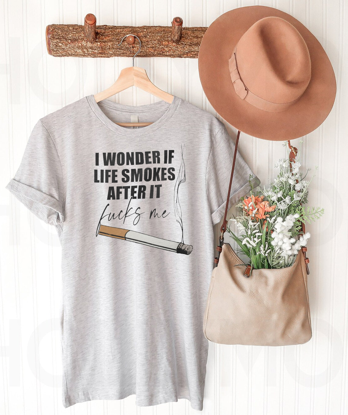 I Wonder If Life Smokes After is F***s Me Graphic Tee