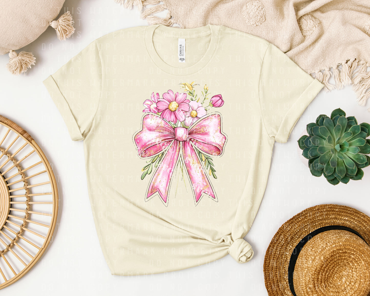Floral Bow Graphic Tee