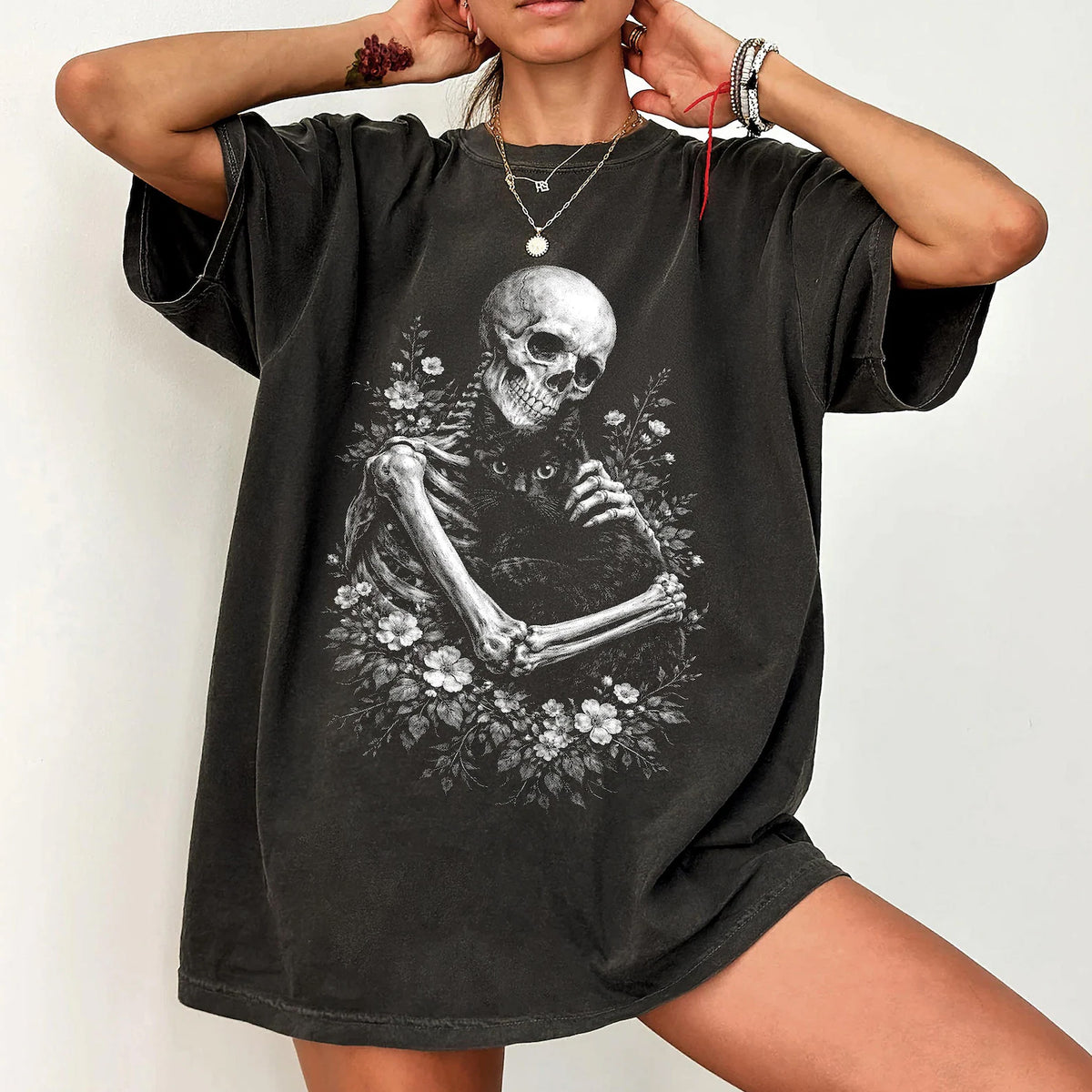 Skelly & Cat Graphic Tee