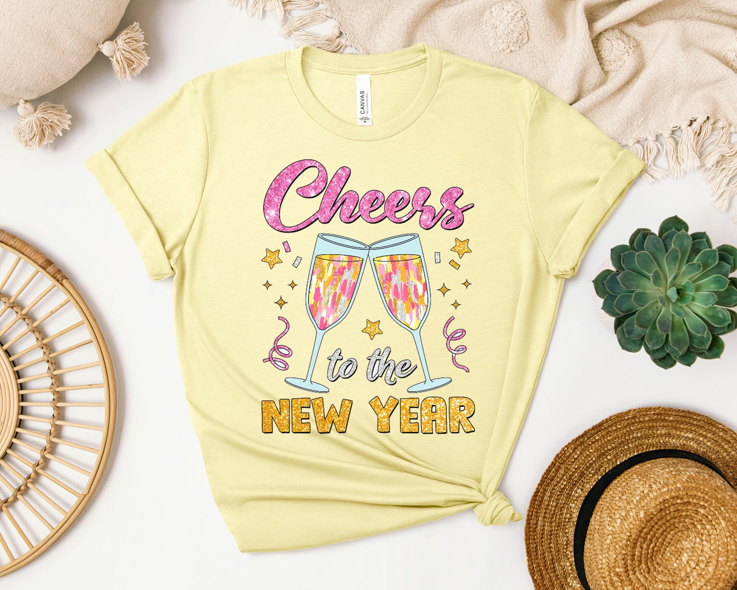 Cheers to the New Year Graphic Tee