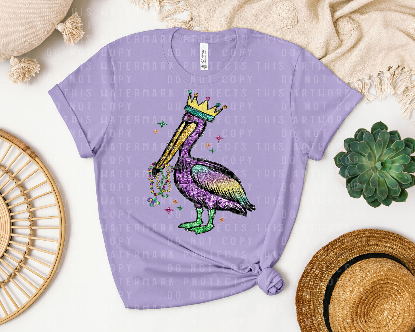 Mardi Gras Bird Graphic Tee